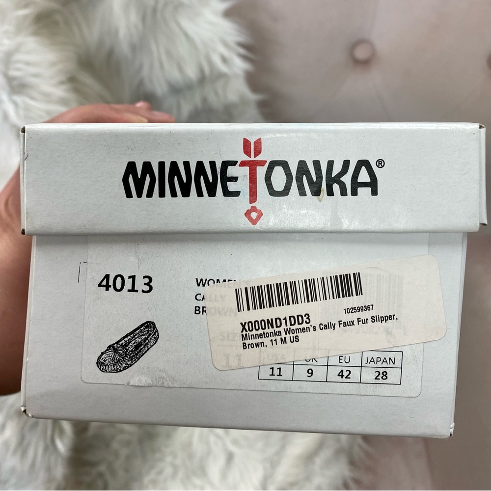 NEW IN BOX Minnetonka Cally Brown Suede Leather Moccasins size 11 - Picture 5 of 5